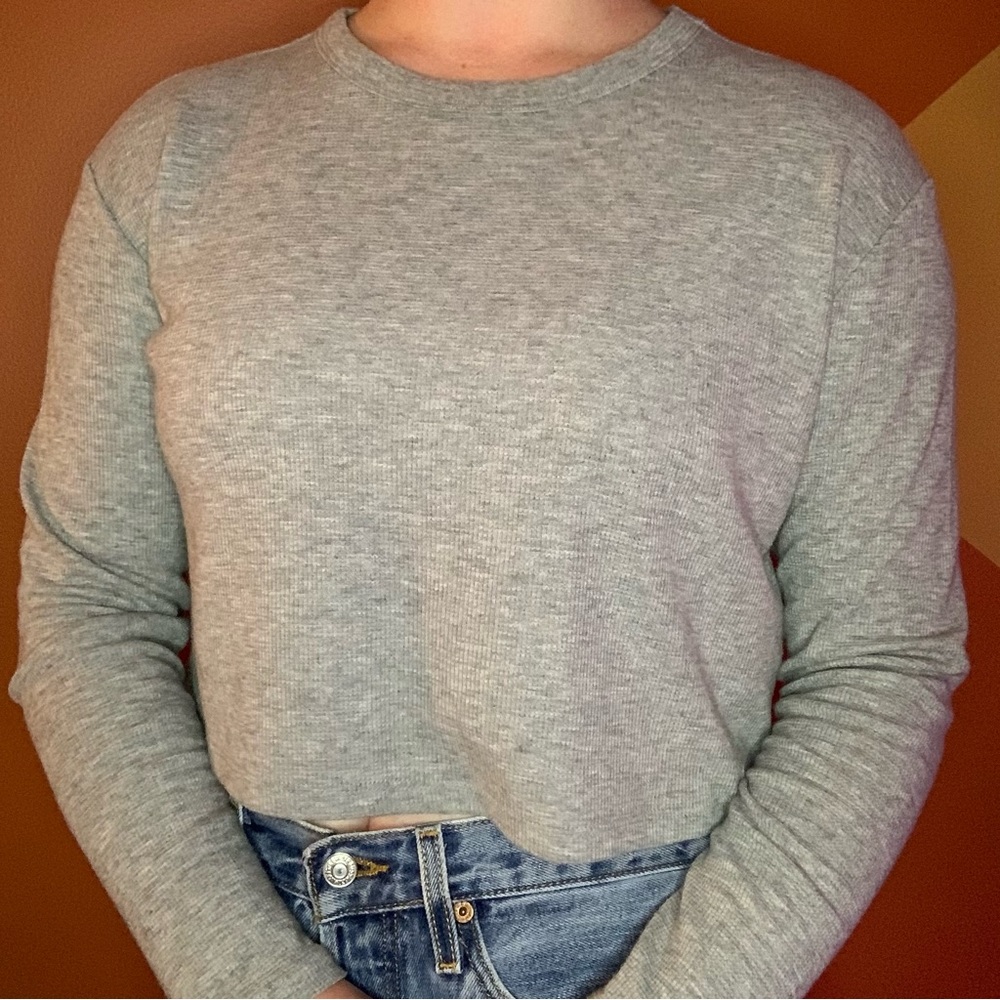 Sunday Best Baby Waffle cropped long sleeve
